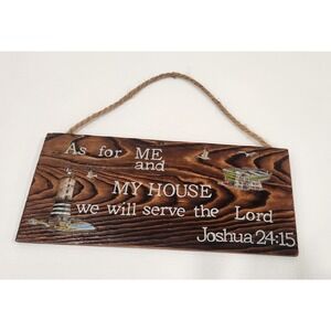 Christian Wall Art Decor, as for Me and My House We Will Serve the Lord Wooden P